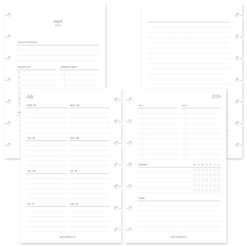 Planificador semanal 2026/2027 con fecha de semana en 2 páginas y recambio Mini Happy Planner