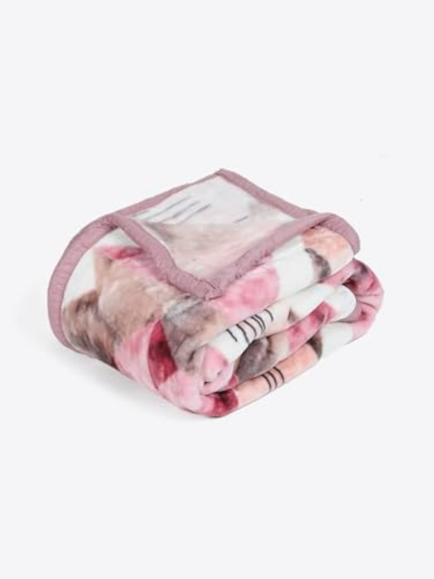Single Bed Winter Blanket, 625 GSM, Baby Pink