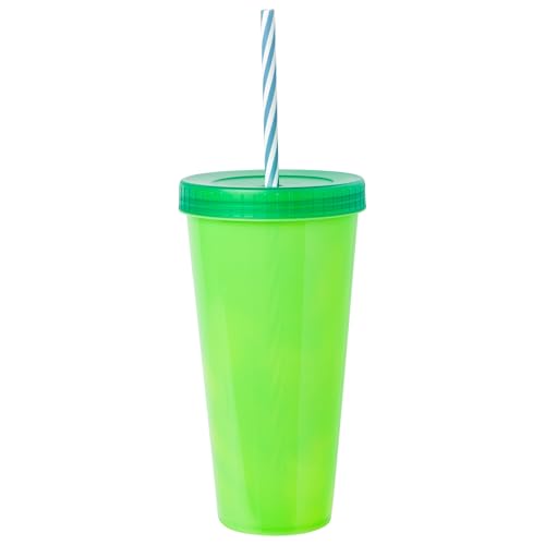 Gobelets Lilo and Stitch en plastique réutilisables de 700 ml avec fleurs - 5