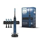 Philips Sonicare DiamondClean 9000 Series Electric Toothbrush, Sonic Toothbrush, Cleaner Teeth and Oral Care, Blue, with 4 x C3 Premium Plaque Defense Brush Heads (Model HX9911/89), 5 Piece Set