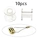 Amagogo 10Pcs Fly Tying Bobbin Spools Standard Size Thread Spool Supplies Empty Bobbin Spools Fly Tying Accessory for Fishing Adult, Clear 2.5cmx2.8cm