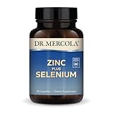 Dr. Mercola Zinc Plus Selenium - Mineral Blend Supplement - for Immune, Brain & Respiratory Support - Contains Zinc Glycinate Chelate & Copper - GMO-Free & Gluten-Free - 90 Capsules (90 Servings)