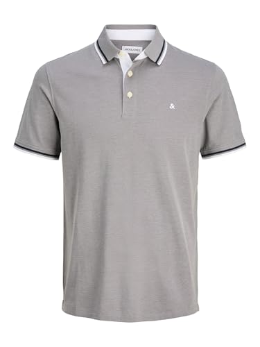 Jack & Jones Polo da Uomo Jjepaulos SS Noos Pls, Ultimate Grey, 3XL