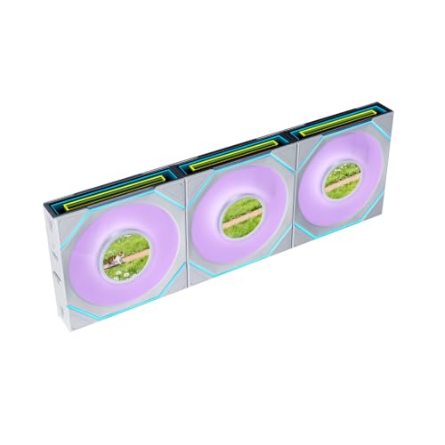 Image of Lian Li UNI Fan SL-INF LCD Flex 120 Reverse Fan, 3 Pack, White