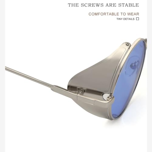 Vintage Round Steampunk Sunglasses Men Luxury Punk Sun Glasses for Male Shades4