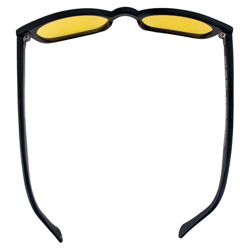 Pacific Coast Sunglasses X-KD's Biker Sunglasses Black Frames & Yellow Lenses4