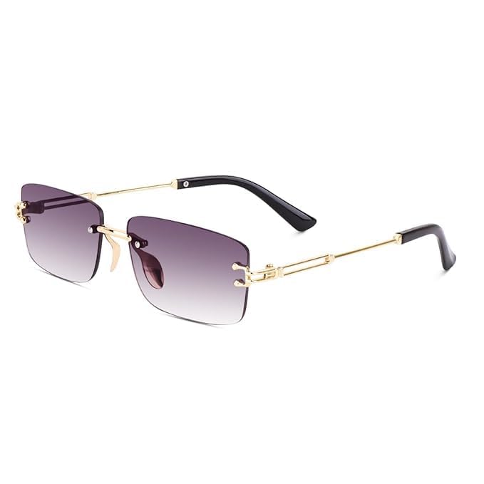 Rimless Rectangle Sunglasses For Women Men Fashion Frameless Square Ultralight UV400 Eyewear Unisex Protection Lens Glasses-image-28