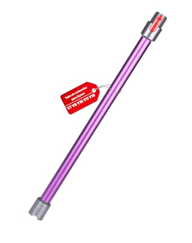 Tubo de Extensión Rígido Compatible con Dyson V7 V8 V10 V11 V15 – Varilla de Aluminio con Conexión de Liberación Rápida, Repuesto y Accesorio para Aspiradora 72 cm (Violeta)