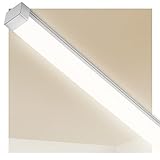 【Energiespare & Super Hell】: Die 44W 5550LM Deckenlampe ist super hell und es ist besser als fluoreszierend bei Energieeinsparung, sparen Sie mehr als 90% auf Stromrechnungen. Diese Led Lampe ist mit höchster Effizienz von 126LM/W tatsächlich gemessener Lichtaustritt
