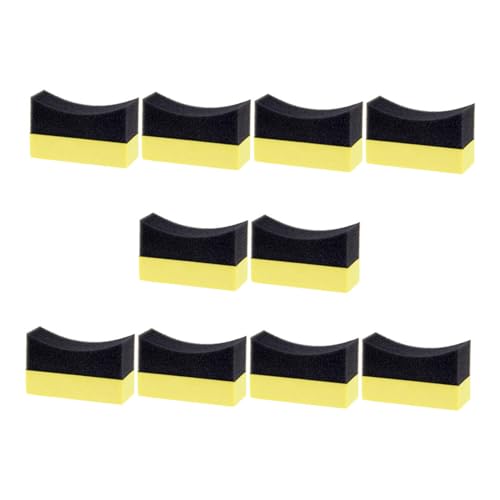 ULTECHNOVO 10pcs Car Cleaning Sponge Multifunctional Tire Dressing Applicator Pads for Efficient Interior Washing Tear-Resistant and Highly Absorbent for Auto Detailing