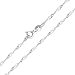 925 Sterling Silver Singapore Rope Chain Necklace - Braided Twisted Diamond Cut Rhodium-Plated Chains for Women - 16