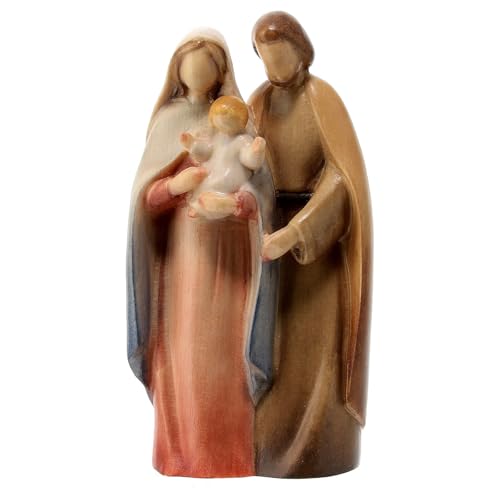 Modern Nativity, Val Gardena Painted Maple Wood, 18 cm (7.09 inc.)