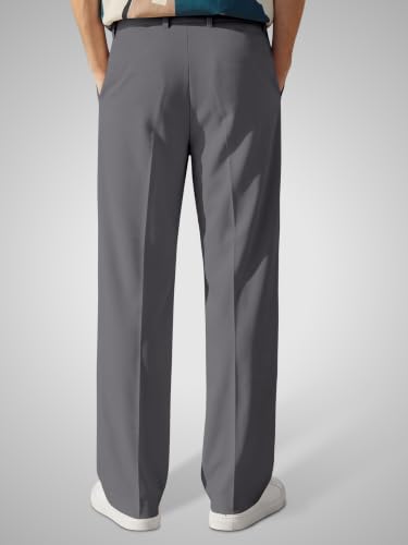 Image of FTX Men's Korean Style Casual Trouser | Premium Lycra Stretch Fabric | Smart Regular Fit | 2 Side Pockets | Comfortable Stretchable Everyday Wear Pants