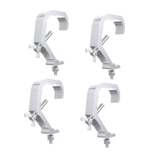 OUNONA 4pcs Aluminum Alloy Stage Light Hooks Load Capacity C Clamps for Dj Lighting Truss Easy Install Nonslip Design for Theaters Bars and Discos