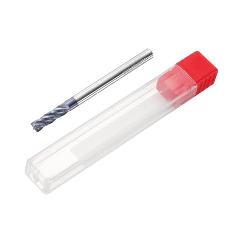 Image of HARFINGTON Carbide Square Nose End Mill Bit 5 /32 inch Cut Dia 4 Flutes TiAlN Coated Milling Cutter for Hardened Steel Metal (5 /32 inch Shank 1 /2 inch Cut Length 2 inch Long 30 Degree Helix)