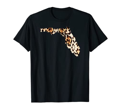 Estampado de leopardo del estado de Florida de Awesome Home Camiseta