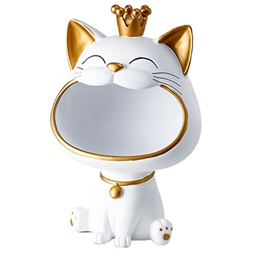Eyhlkm Decorative Storage Box High Durability Non-Slip Practical Lucky Cat Statue Storage Holder (Color : A, Size : One Size) #TOP7