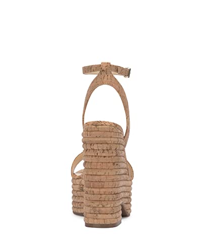 Jessica Simpson Women's Charae Platform Wedge Sandal, Natural, 7.5 #TOP2