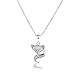 Ginasy 925 Sterling Silver Cute Fox Animal Pendant Necklace