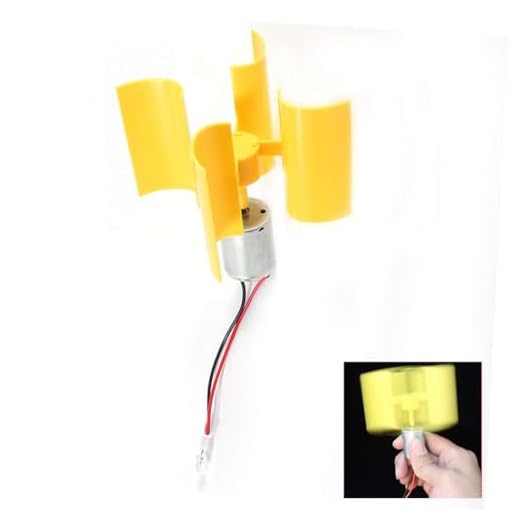 TICFOX Mini Windturbinen Generator, Vertikales Windturbinen Kit, Windturbine 0.55W 5.5 m/s Vertikaler Windgenerator Windgenerator Motor Kit DIY Montage Modell Lehrmodell