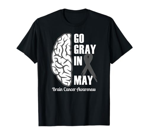 Cáncer de cerebro/conciencia tumoral va gris en mayo hombres mujeres niños Camiseta