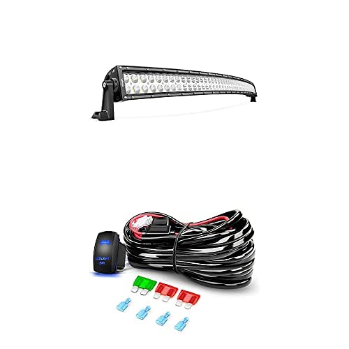 Photo 1 of Nilight LED Light Bar 52Inch 300W Curved Spot Flood Combo Led Off Road Lights with 12V 5Pin Rocker Switch 12AWG Wiring Harness Kit-1 Lead, 2 Years Warranty