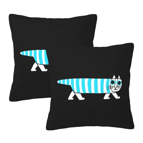 枕カバー リサ ラーソン クッションカバー 2枚セット 座布団カバー まくらカバー おしゃれ 可愛い ソファ背当て 抱き枕 インテリア飾り オフィス 部屋飾り 四季通用 40X40cm