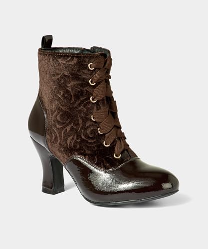 Bottines d'hiver vintage Joe Browns chaudes et confortables à talons