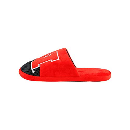 Image of FOCO Oklahoma Sooners NCAA Mens Team Logo Staycation Slippers
