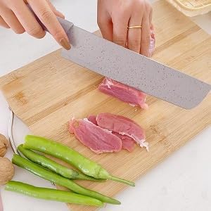 Miniatura 6 de Juego de cuchillos coloridos de 6 piezas, juego de cuchillos de cocina de acero inoxidable de alto carbono con revestimiento antiadherente y mango