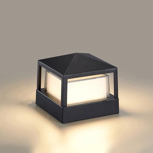 Poteau extérieur moderne LED luminaire de colonne rustique en fonte