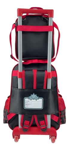 Kit Infantil Mochila 3 Peças Com rodas Speed Car Vermelho SCK6U03