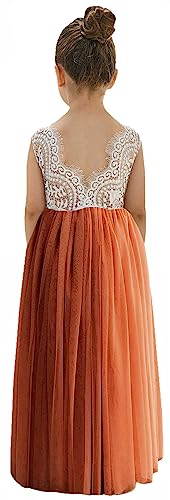 Image of 2Bunnies Girl Peony Lace Back A-Line Straight Tutu Tulle Party Flower Girl Dress