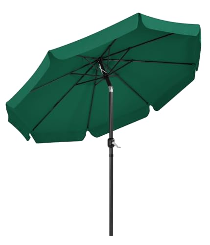 Yaheetech Parasol de Jardin Extérieur 268 cm Parasol Inclinable à 8 Baleines Parasol Balcon avec Manivelle Protection Solaire Terrasse Jardin Plage Piscine...