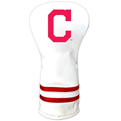 Team Golf Mlb Cleveland Indians White Vintage Driver Head Cover White Vintage Driver Golf Club Headcover, Form Fitting Design, Retro Design & Superb Quality #TOP10