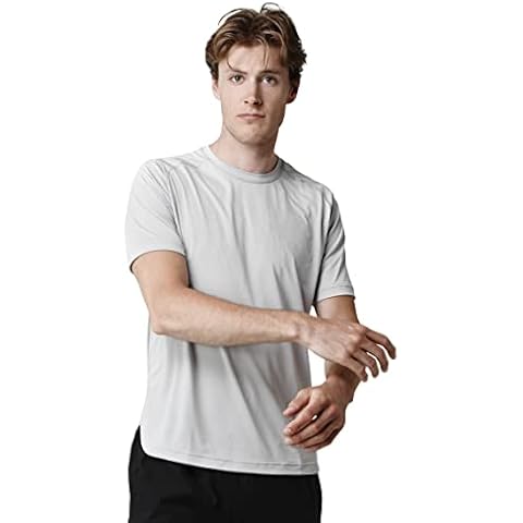 Western Rise Session Tee, Men's Active Workout Short Sleeve Shirt, Lightweight, Micro-Mesh, Odor-Resistant., Ash, S Cover