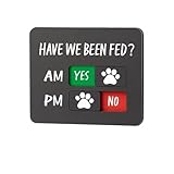 Dog Feeding Reminder Magnet - Cat Dog Feeding Chart with Have We Been Fed AM/PM Tracker, Magnetic Fed Sign with Pet Tracker for Fridge, Helps You to Track Pet Feeding (B1)