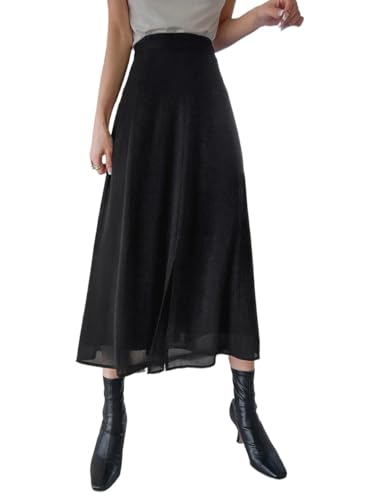 Women's Elegant Solid Color High Waist Solid Skirt Long Skirts