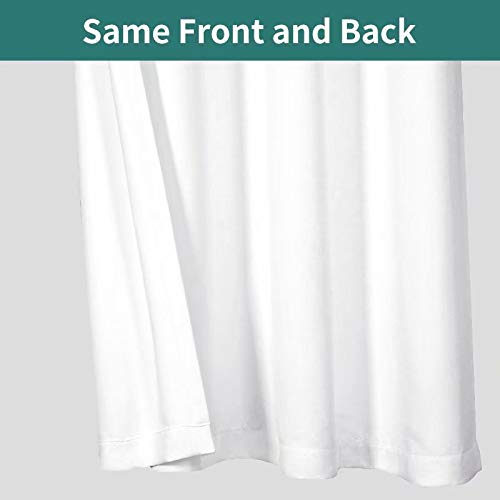 Lordtex Waterproof Indoor/Outdoor Curtains For Patio - Thermal Insulated, Sun Blocking Detachable Sticky Tab Top Blackout Curtains For Bedroom, Porch, Pergola, Cabana, 52 X 84 Inch, 2 Panels, White #TOP3