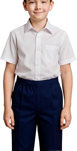 School Uniform Trousers for Boys and Girls, Formal Regular-Fit School Pants, Comfortable, Durable Fabric for Daily School ...