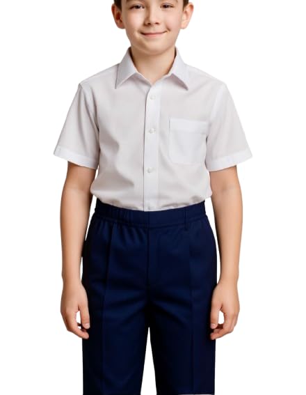 Image of School Uniform Trousers for Boys and Girls, Formal Regular-Fit School Pants, Comfortable, Durable Fabric for Daily School Wear.