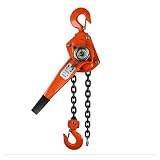 3TX 1,5 m Heavy-Du Sollevatore manuale a catena blocco C con cinghia di sollevamento argano portatile per uso industriale e edilizia