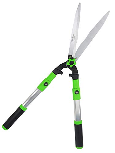 Mesoga Garden Hedge Shears For Trimming Borders, Extendable Handle Clippers & Shears, Pruning Trimmers With Wavy Blade, Professional Bush Cutter, Gardening Pruners Scissors #TOP2