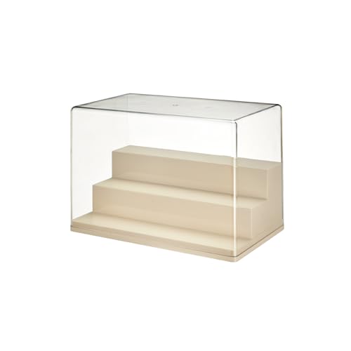 Display Case for Minifigures Action Figures Blocks, Display Box for PopMart Sonny Angel Figures with Three Layers of Stairs, Gifts for Minifigure Collectors Lovers (Small Size)
