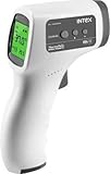 Intex Thermosafe Non-contact FDA Approved Digital Infrared Thermometer Temperature Gun -32°C to 42°C(89.6-109.4?) with LCD Display (white, blue)
