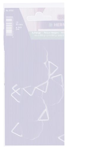 HERMA Bildaufhänger zum Kleben weiß klein, 10 Stück, Ø 34,5 mm, selbstklebend, Drahtseil Bildaufhängung ohne Bohren für die Wand, starke Papier Draht Aufhänger für Bilder Bilderrahmen bis 800 g