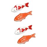 Figurines de poissons flottantes en céramique - la forme est réaliste, est vive et ne s'estompe pas facilement, et design peut flotter, ce qui peut mieux décorer votre aquarium, ornement flottant pour aquarium