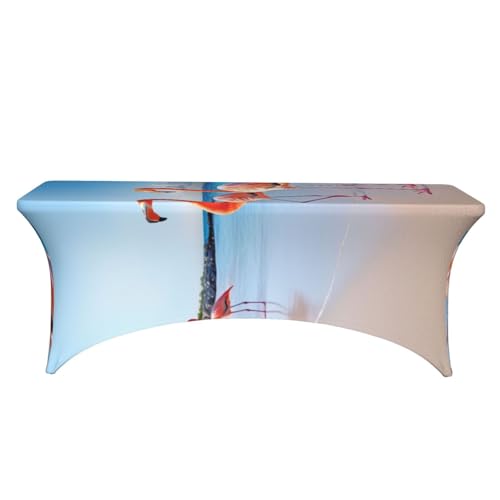 Nappe élasthanne 1,8m lavable et housse table rectangulaire infroissable - 3
