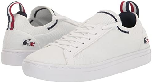 Lacoste Kids La Piquee Sneaker, WHT/NVY/RED, 4 US Unisex Toddler | Image 6