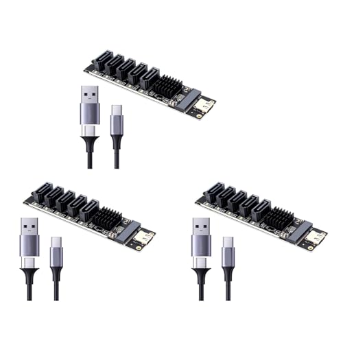 Adaptador Type-C a SATA3.0 de 5 puertos para organizar películas y series en el servidor de casa